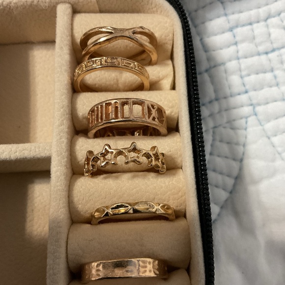 Chic Gold-Tone Ring Collection - Picture 2 of 3